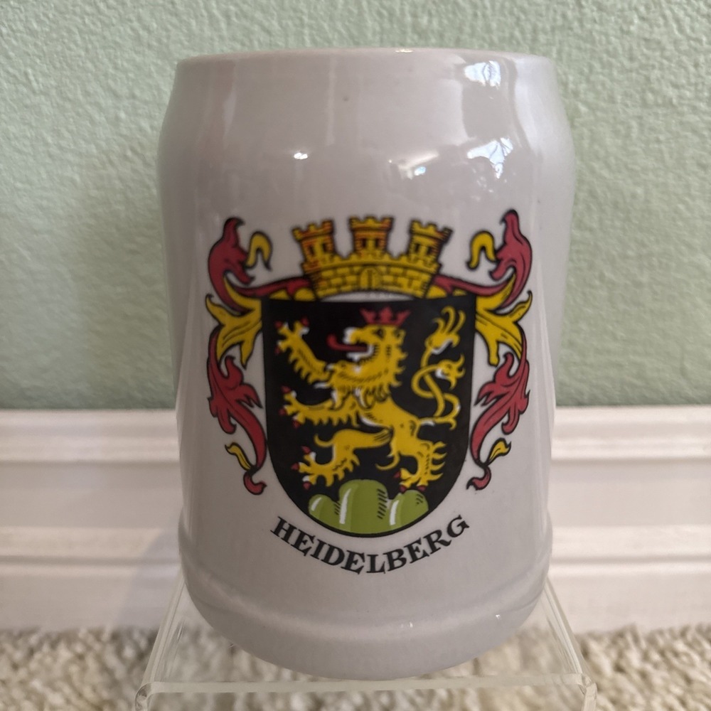 Vintage HEIDELBERG .5 L Western German Beer Stein Mug